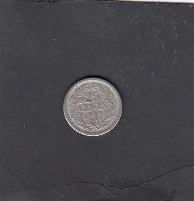 Beschrijving: 25 Cent WILHELMINA  